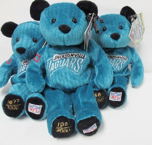 Salvinos NFL Team Bears, Jacksonville Jaguars #1<br>Commemorative Plush Bear<br>(Click Picture-FULL DETAILS)